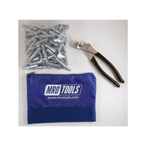 MRO TOOLS K1S100-3/32 Standard Plier Operated Cleco Fasteners 100 Piece Kit w/ Cleco Pliers & Carry Bag - Image 1