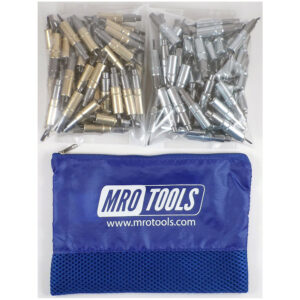 MRO TOOLS KHD3S100-5 Heavy Duty 50 3/16'' & 50 3/32'' Cleco Fasteners Kit w/ Carry Bag