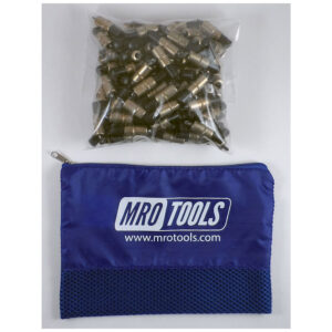 MRO TOOLS KK2S100-3/16 Extra Short Plier Operated Cleco Fasteners 100 Piece Kit w/ Carry Bag