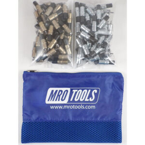 MRO TOOLS KK3S100-5 Extra Short 50 3/16'' & 50 3/32'' Cleco Fasteners Kit w/ Carry Bag