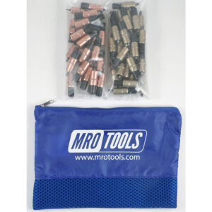MRO TOOLS KK3S50-1 Extra Short 25 1/8'' & 25 3/16'' Cleco Fasteners Kit w/ Carry Bag