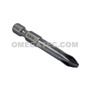 E1102XXACR-B Zephyr 1/4'' Phillips #2 Power Drive Bits, ACR, Turned Shank, For Machine Screws