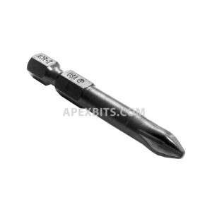E1102XXRI Zephyr 1/4'' Phillips #2 Installation Power Drive Bits, ACR, For Self-Tapping Screws
