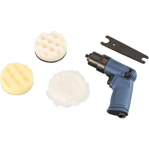 3129KA Ingersoll Rand 4PC 3'' Hook and Loop Pad Right Angle Mini Air Polisher and Buffer Kit