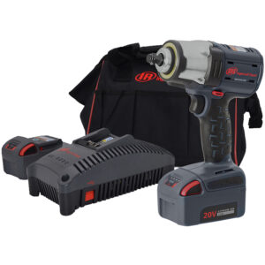 W5133P-K22 Ingersoll Rand IQV20 Cordless Impact Wrench and 2 Battery Kit, 3/8'' Square Drive Pin Retainer