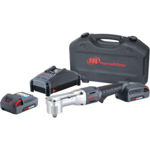 W5350-K22 Ingersoll Rand IQV20 Cordless Right Angle Impact Wrench and 2 Battery Kit, 1/2'' Square Drive Ring Retainer