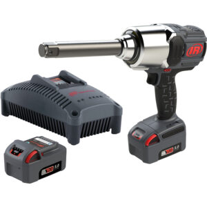 W8591-K2 Ingersoll Rand IQV20 Cordless High-Torque Impact Wrench and 2 Battery Kit, 1'' Square Drive, 6'' Ext Anvil