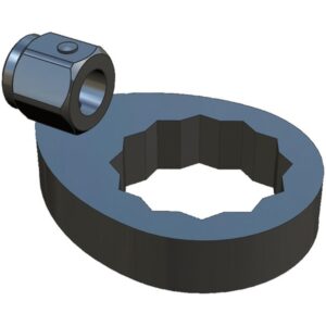 29219.RO.M33 - Norbar 33mm AF Ring End Offset 22mm Spigot Bespoke Torque Wrench Fitting