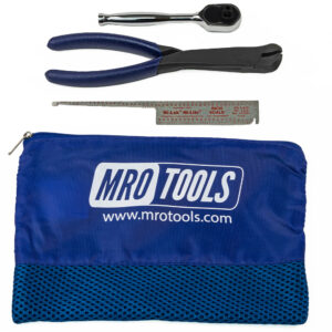 HLK1-3 Hi-Lok Pliers + Hand Ratchet + Dipper Gauge 3PC Kit w/ Mesh Carry Bag